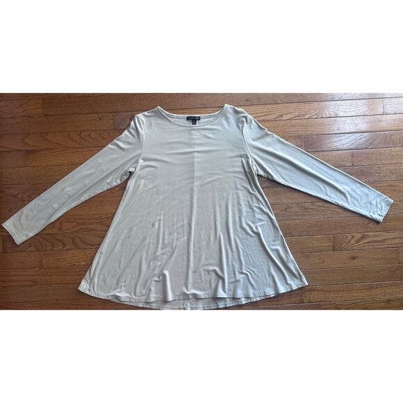 Eileen Fisher Long Sleeve Blue/Grey Top Tunic Size Small - Picture 2 of 11